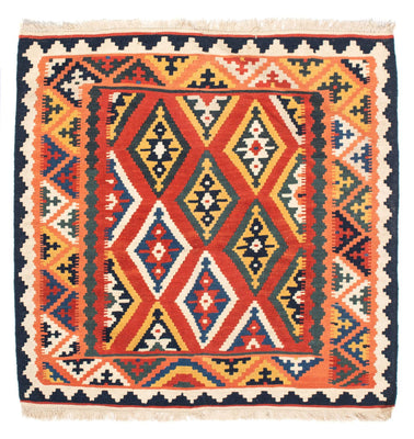 Tapis Kelim - Oriental carré  - 108 x 104 cm - orange