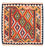 Tapis Kelim - Oriental carré  - 108 x 104 cm - orange