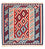 Tapis Kelim - Oriental carré  - 104 x 102 cm - rouge foncé