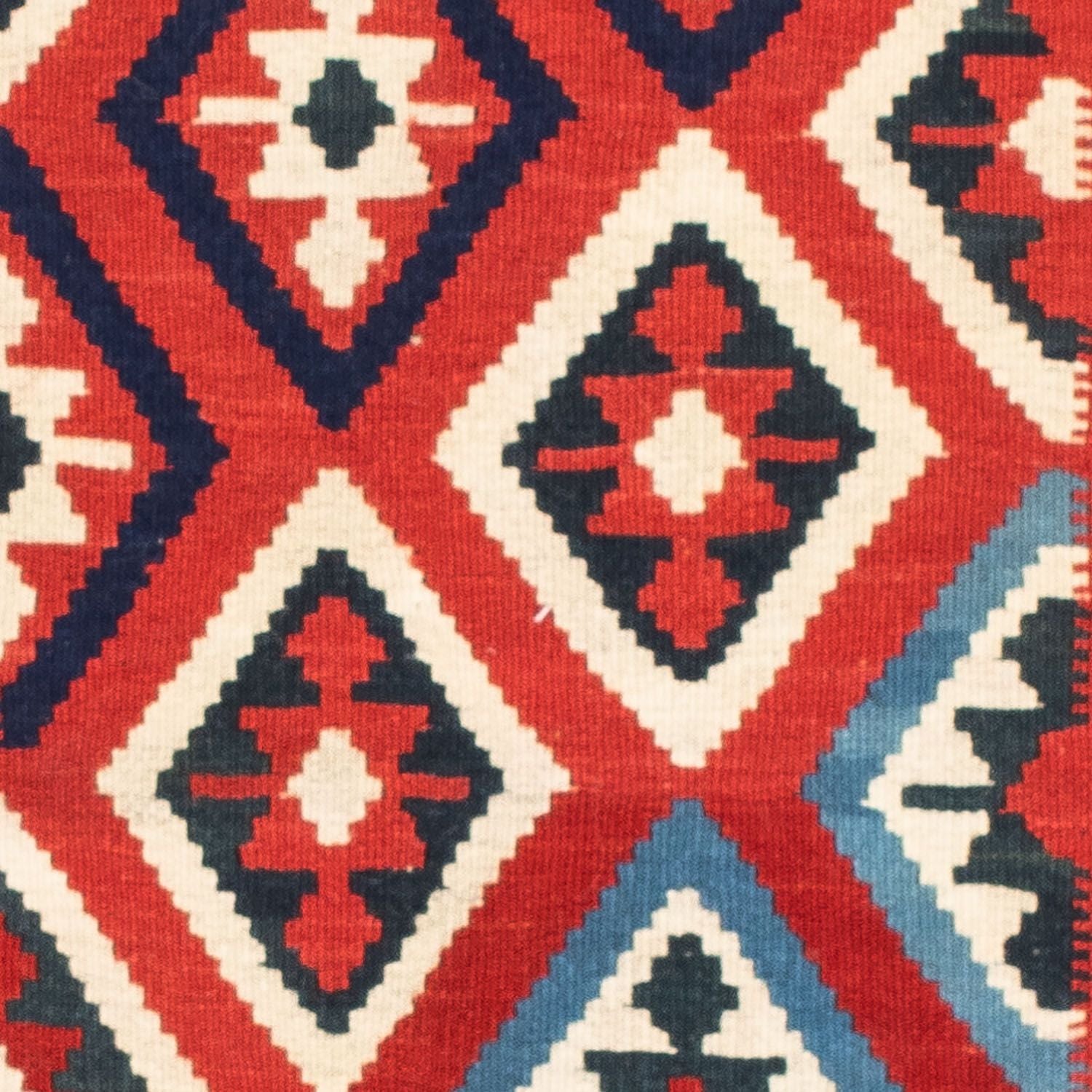 Tapis Kelim - Oriental carré  - 104 x 102 cm - rouge foncé