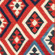 Tapis Kelim - Oriental carré  - 104 x 102 cm - rouge foncé