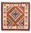 Tapis Kelim - Oriental carré  - 103 x 102 cm - rouge foncé