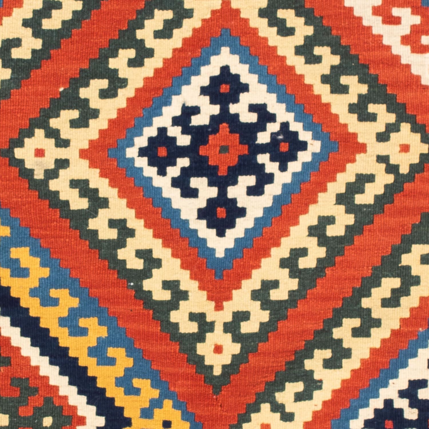 Tapis Kelim - Oriental carré  - 103 x 102 cm - rouge foncé
