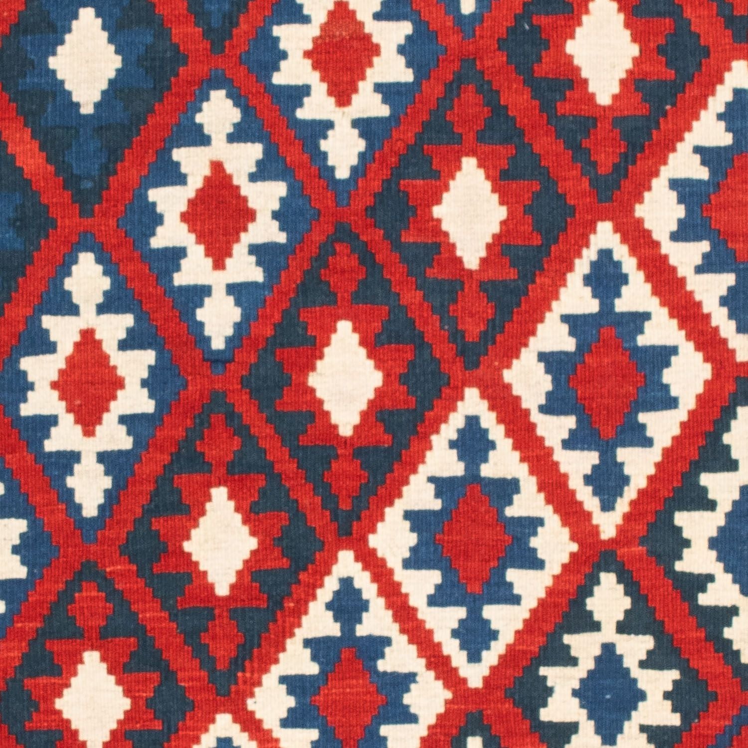 Tapis Kelim - Oriental carré  - 102 x 94 cm - rouge foncé