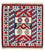Tapis Kelim - Oriental carré  - 105 x 102 cm - bleu foncé
