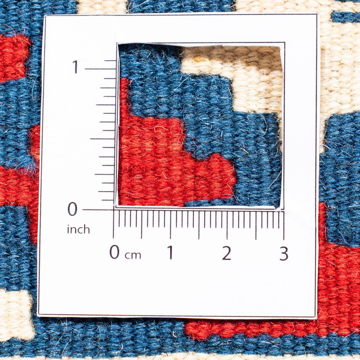 Tapis Kelim - Oriental carré  - 105 x 102 cm - bleu foncé