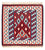 Tapis Kelim - Oriental carré  - 106 x 103 cm - rouge foncé