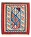 Tapis Kelim - Oriental carré  - 125 x 110 cm - bleu
