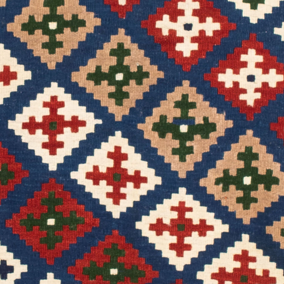 Tapis Kelim - Oriental carré  - 103 x 100 cm - bleu foncé