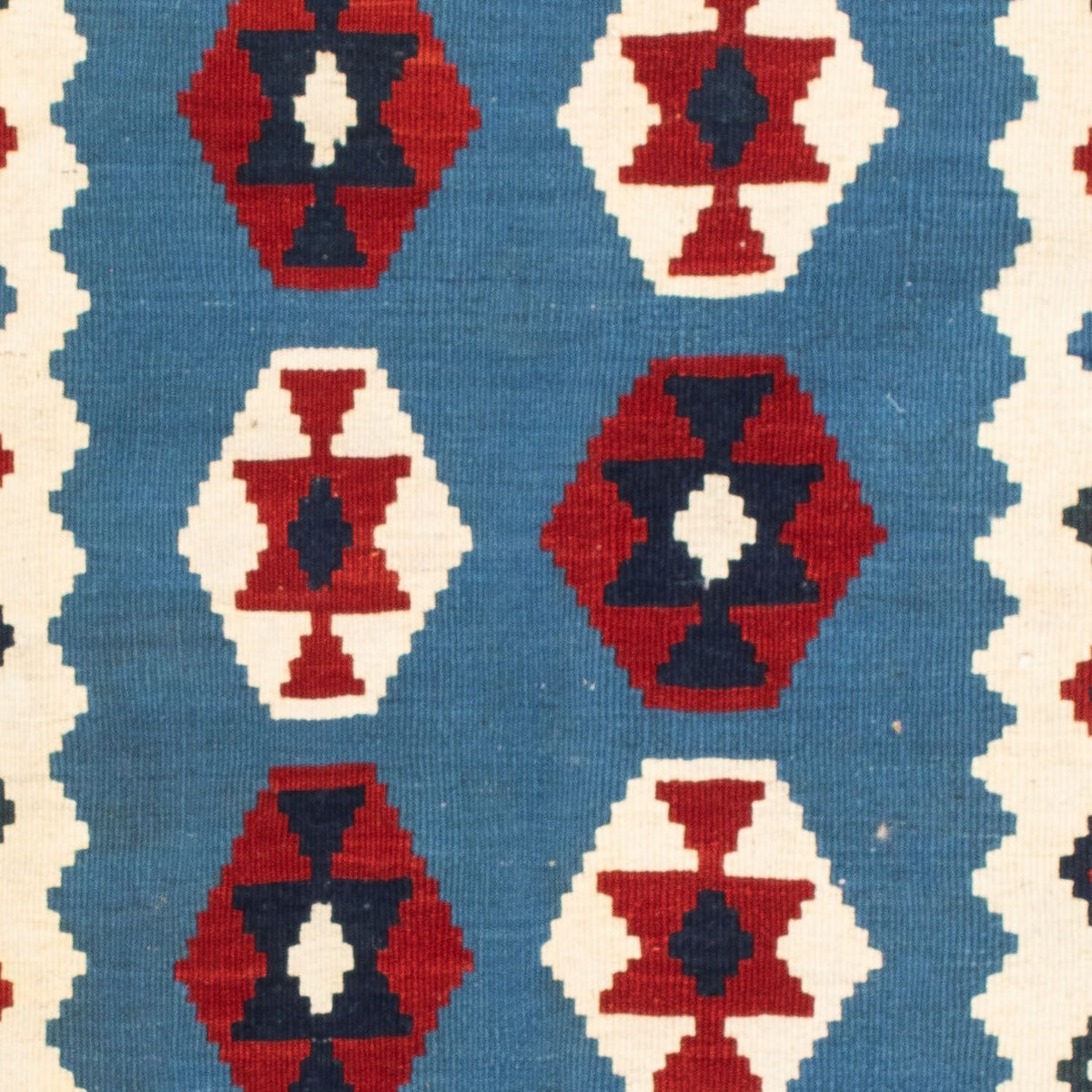 Tapis Kelim - Oriental carré  - 107 x 102 cm - bleu