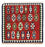 Tapis Kelim - Oriental carré  - 100 x 98 cm - rouge foncé