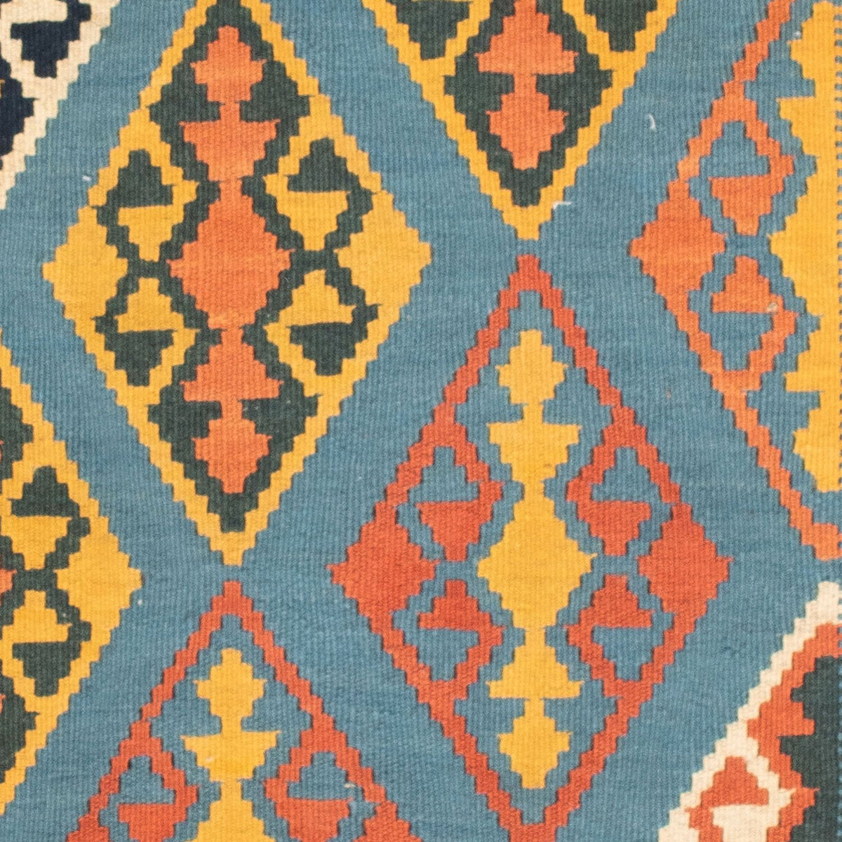 Tapis Kelim - Oriental carré  - 102 x 101 cm - orange