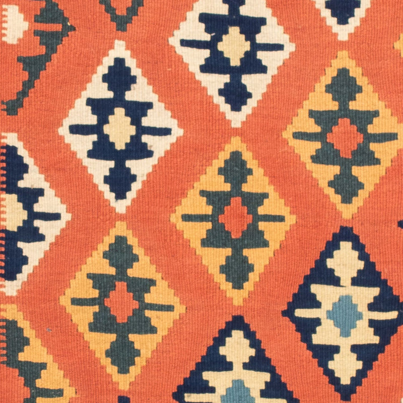 Tapis Kelim - Oriental carré  - 104 x 104 cm - rouille