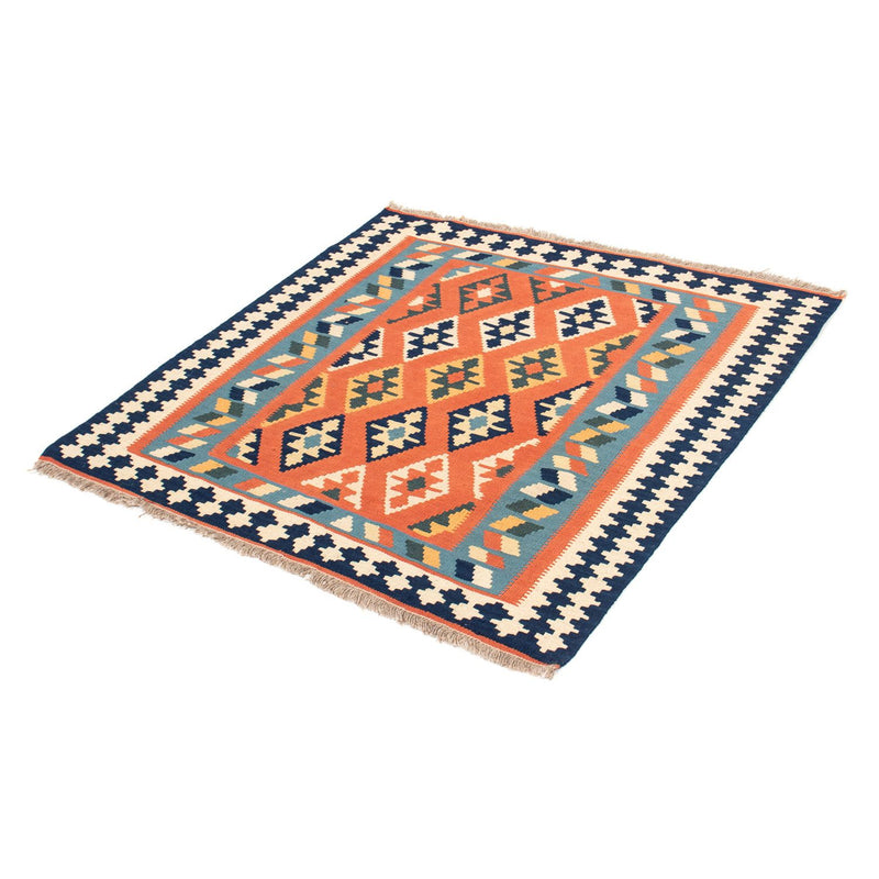 Tapis Kelim - Oriental carré  - 104 x 104 cm - rouille