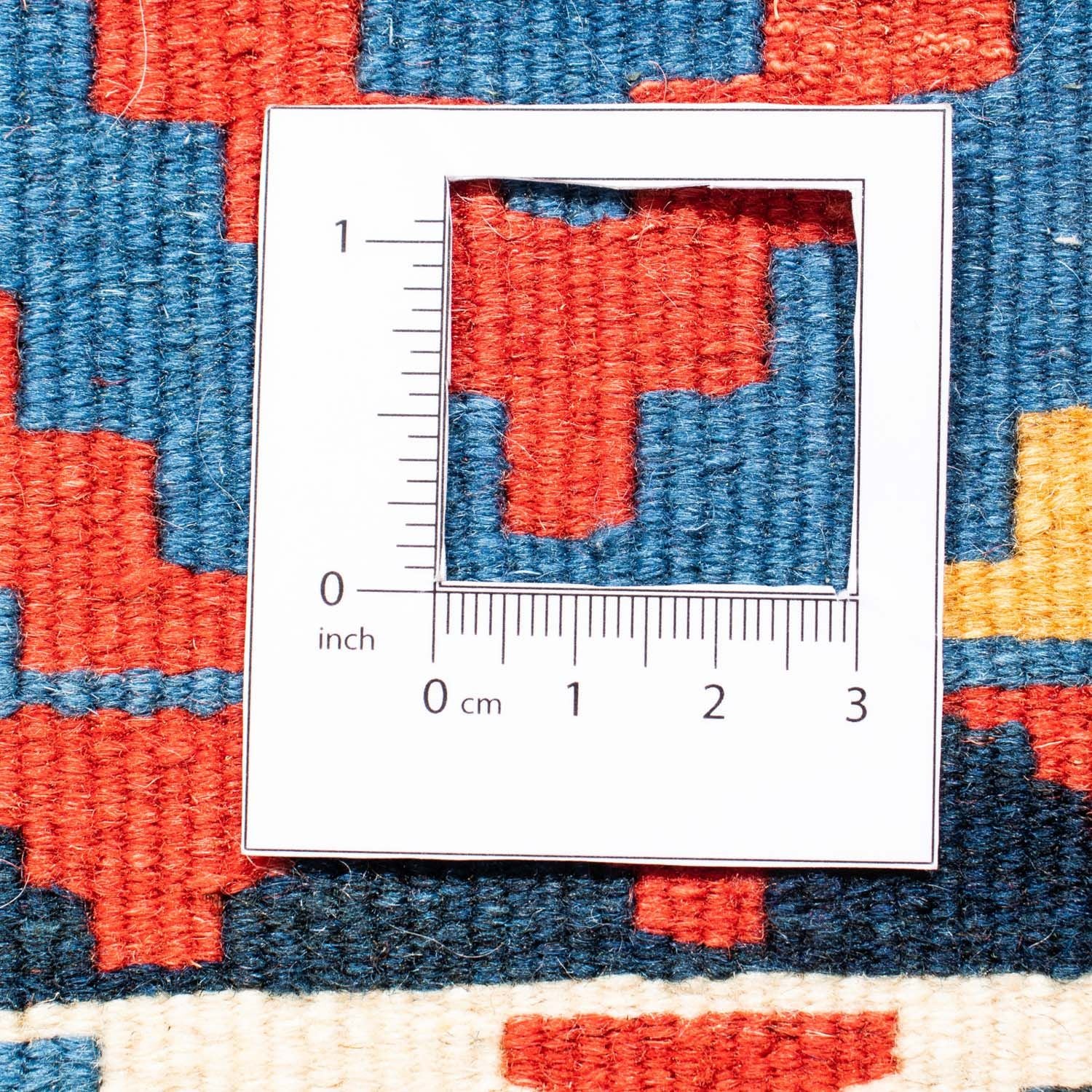 Tapis Kelim - Oriental carré  - 104 x 97 cm - bleu