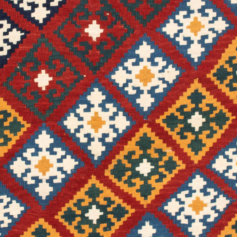 Tapis Kelim - Oriental carré  - 100 x 97 cm - rouge foncé