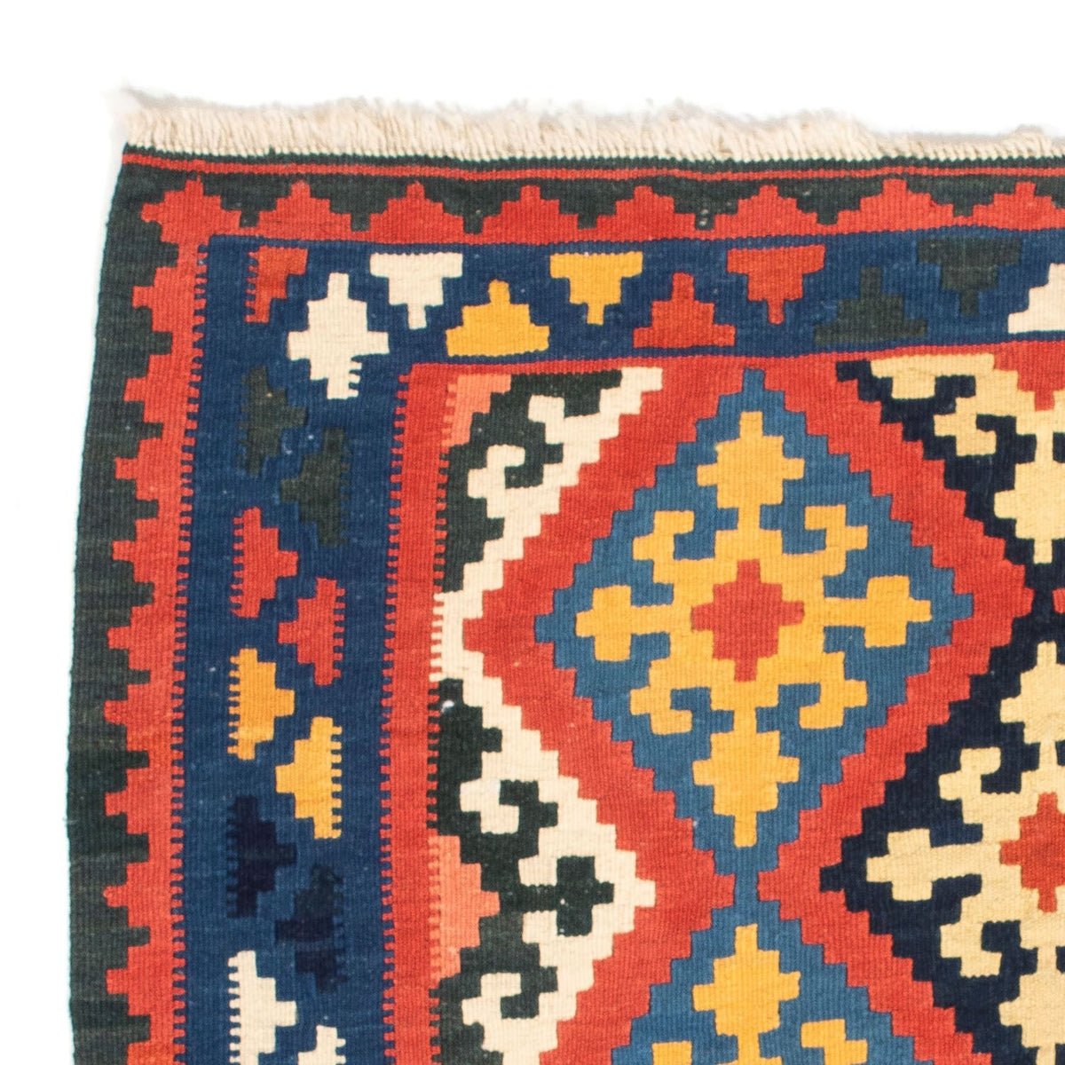 Tapis Kelim - Oriental carré  - 102 x 101 cm - rouge