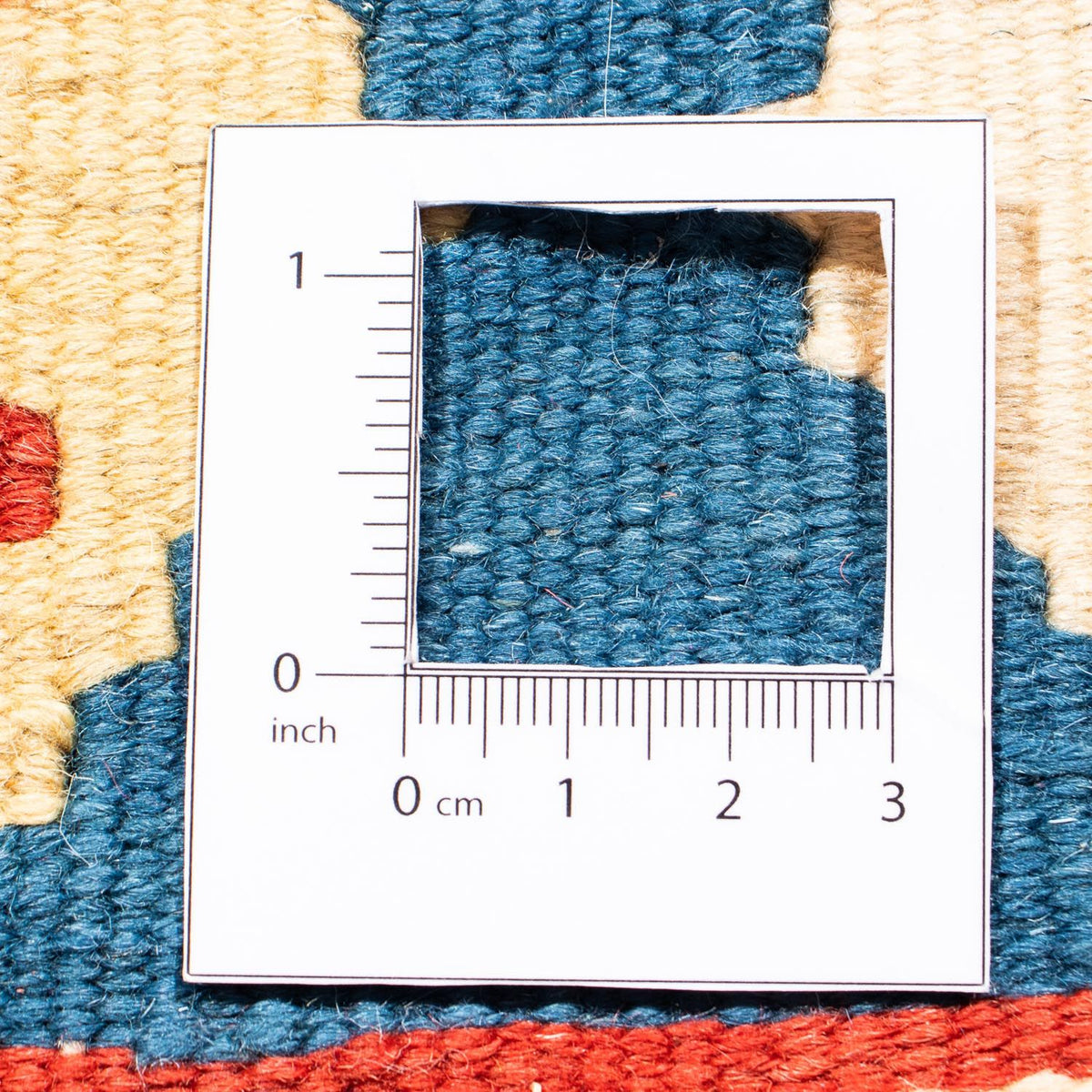 Tapis Kelim - Oriental carré  - 105 x 101 cm - rouge foncé