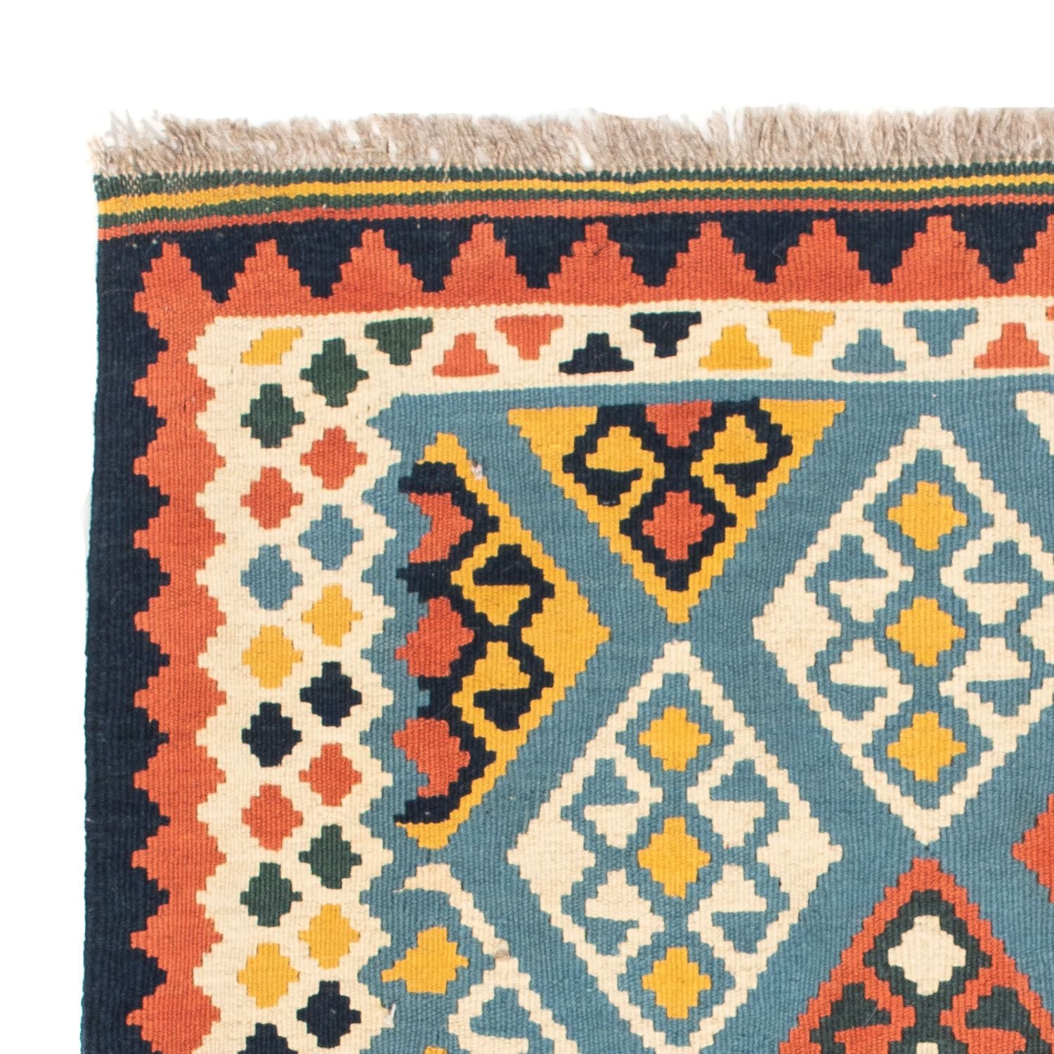 Tapis Kelim - Oriental carré  - 100 x 98 cm - bleu clair
