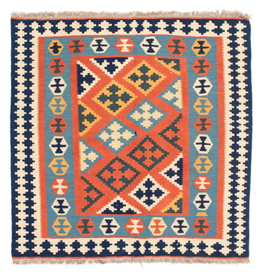 Tapis Kelim - Oriental carré  - 106 x 106 cm - orange