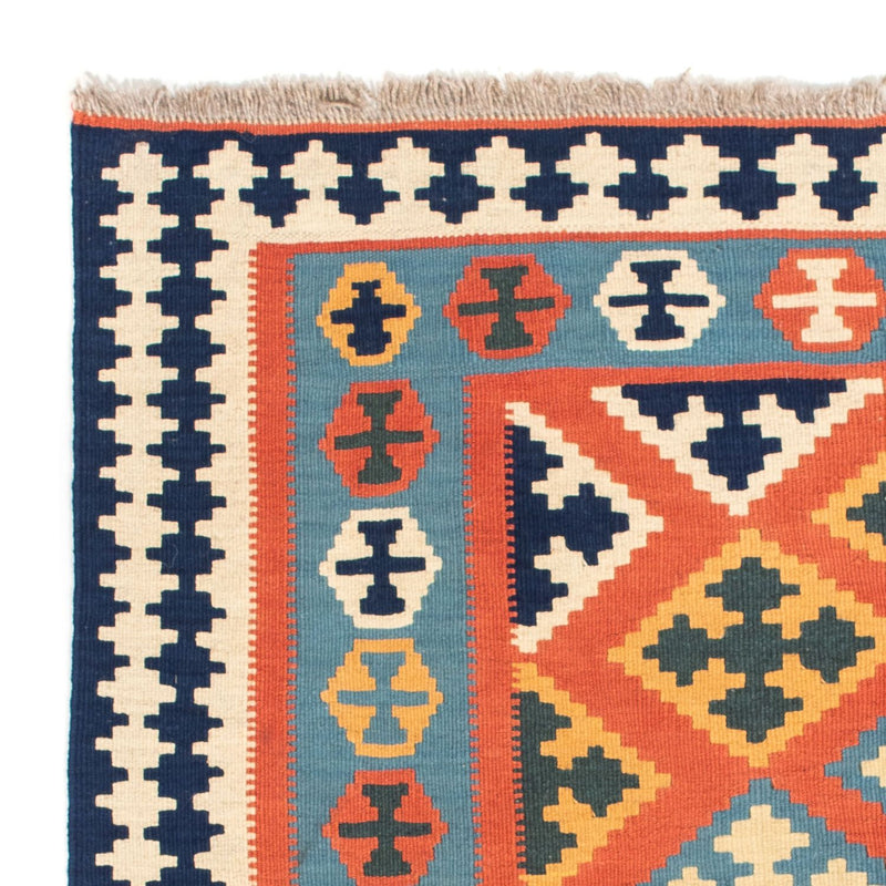 Tapis Kelim - Oriental carré  - 106 x 106 cm - orange