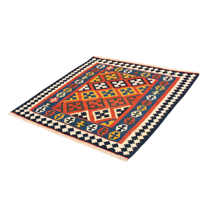 Tapis Kelim - Oriental carré  - 107 x 105 cm - rouge