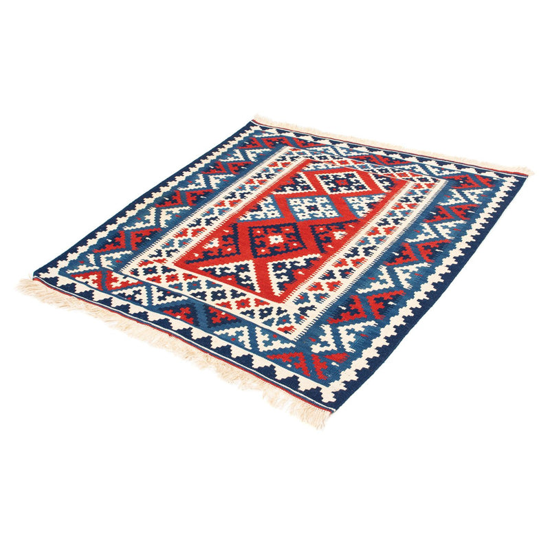 Tapis Kelim - Oriental carré  - 103 x 103 cm - multicolore