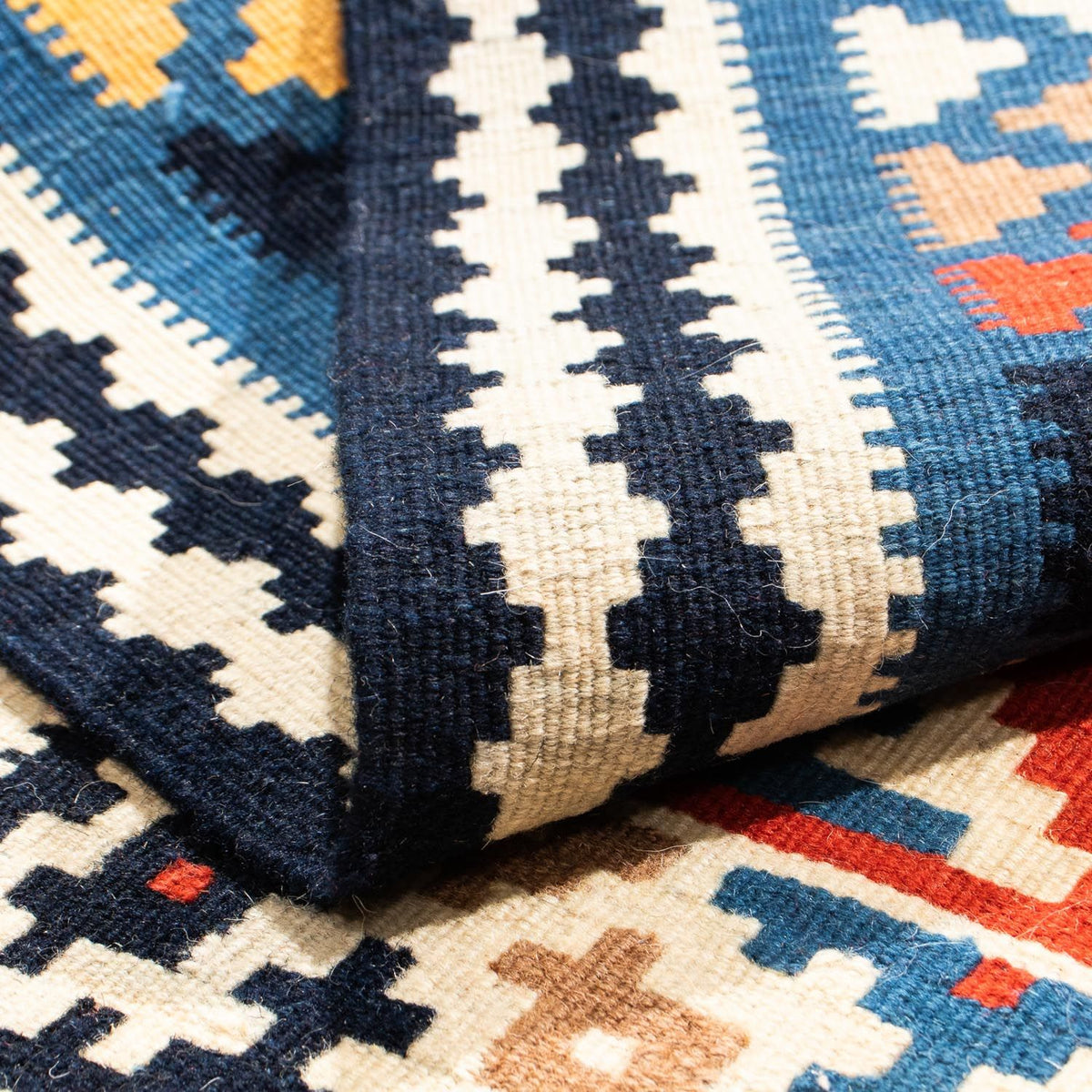 Tapis Kelim - Oriental carré  - 106 x 100 cm - multicolore