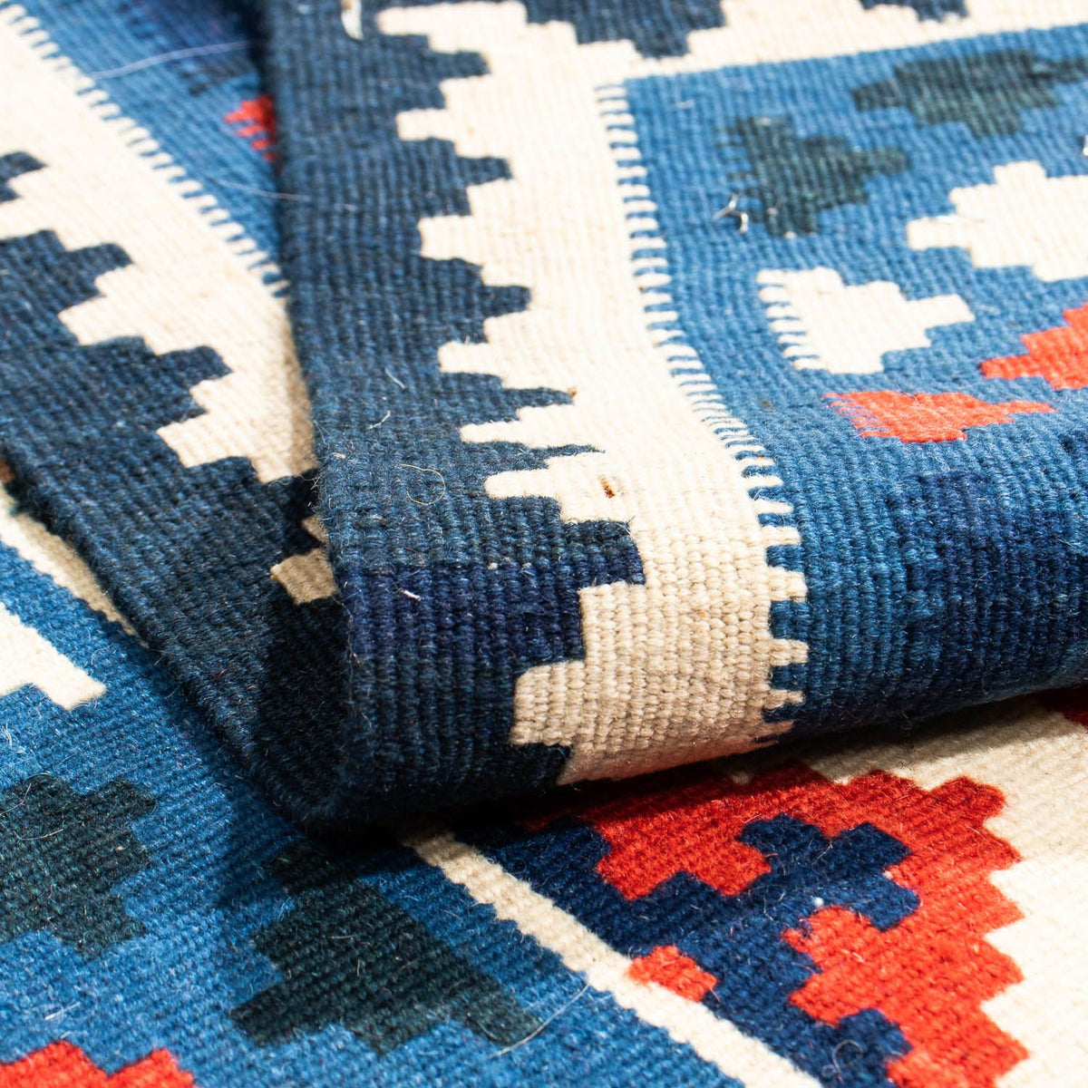 Tapis Kelim - Oriental carré  - 103 x 103 cm - multicolore