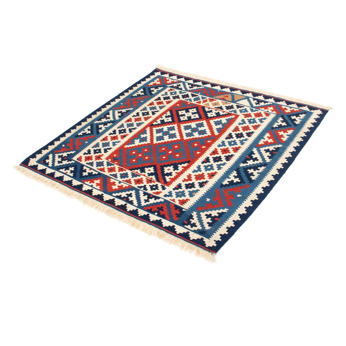 Tapis Kelim - Oriental carré  - 101 x 96 cm - multicolore