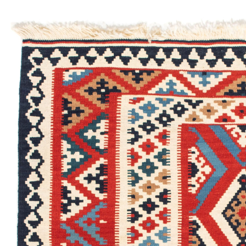 Tapis Kelim - Oriental carré  - 108 x 105 cm - rouge