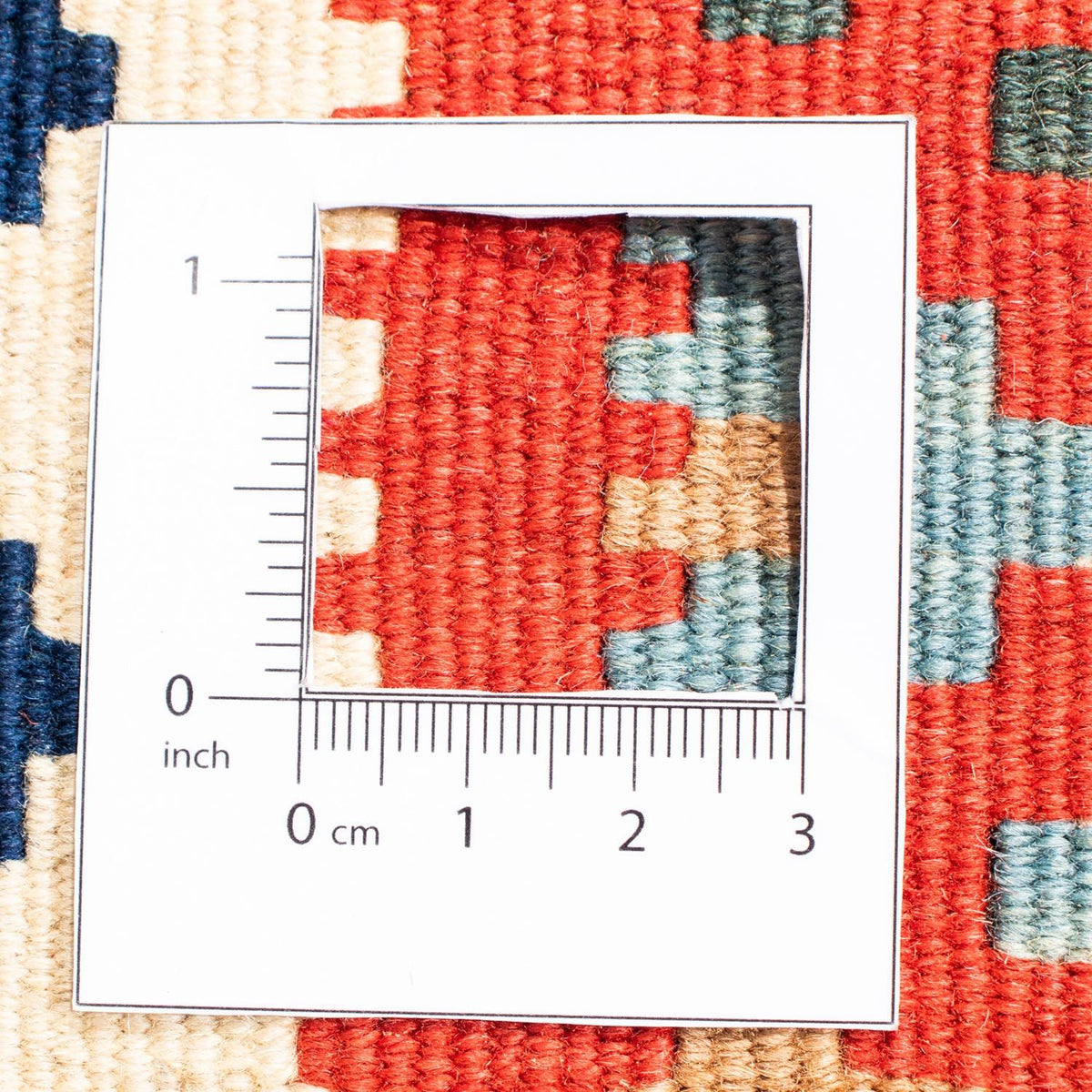 Tapis Kelim - Oriental carré  - 108 x 101 cm - rouge