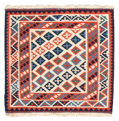 Tapis Kelim - Oriental carré  - 110 x 104 cm - rouille
