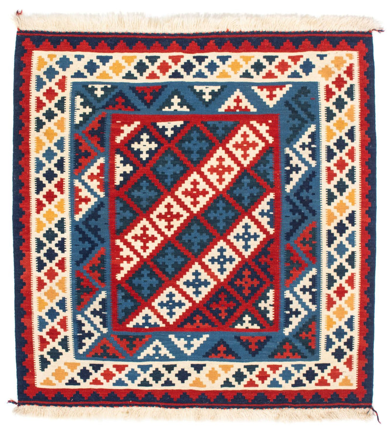 Tapis Kelim - Oriental carré  - 105 x 104 cm - multicolore