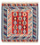 Tapis Kelim - Oriental carré  - 110 x 105 cm - bleu