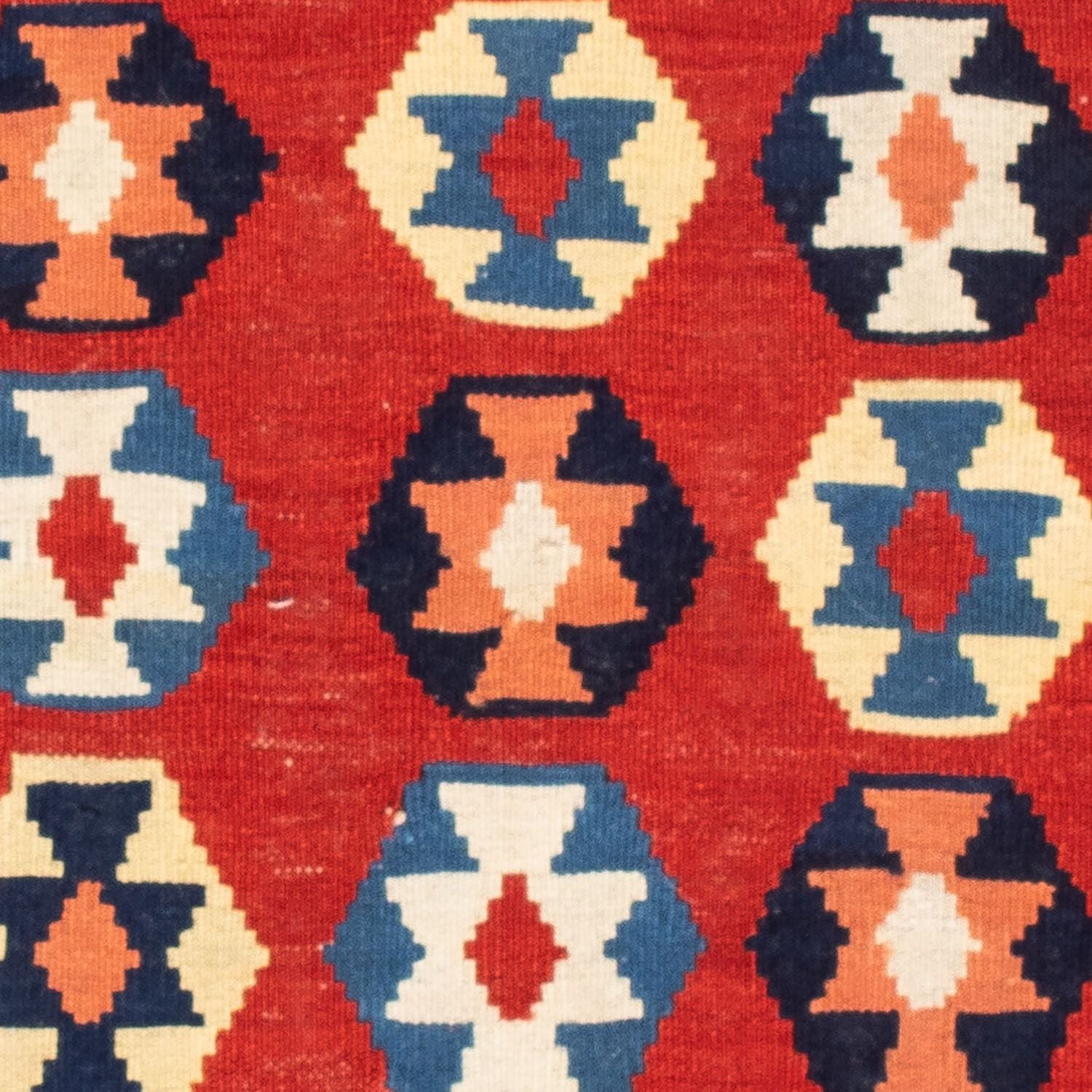 Tapis Kelim - Oriental carré  - 110 x 105 cm - bleu