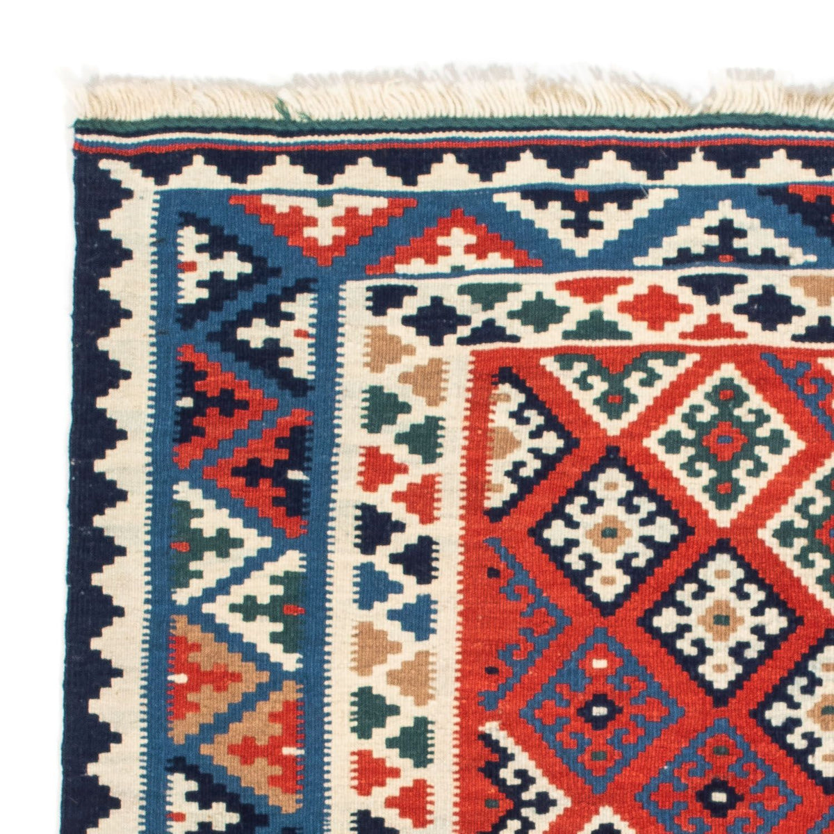 Tapis Kelim - Oriental carré  - 103 x 100 cm - multicolore