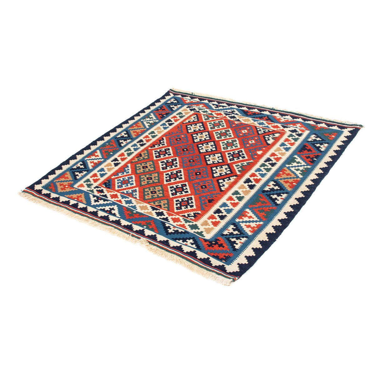 Tapis Kelim - Oriental carré  - 103 x 100 cm - multicolore