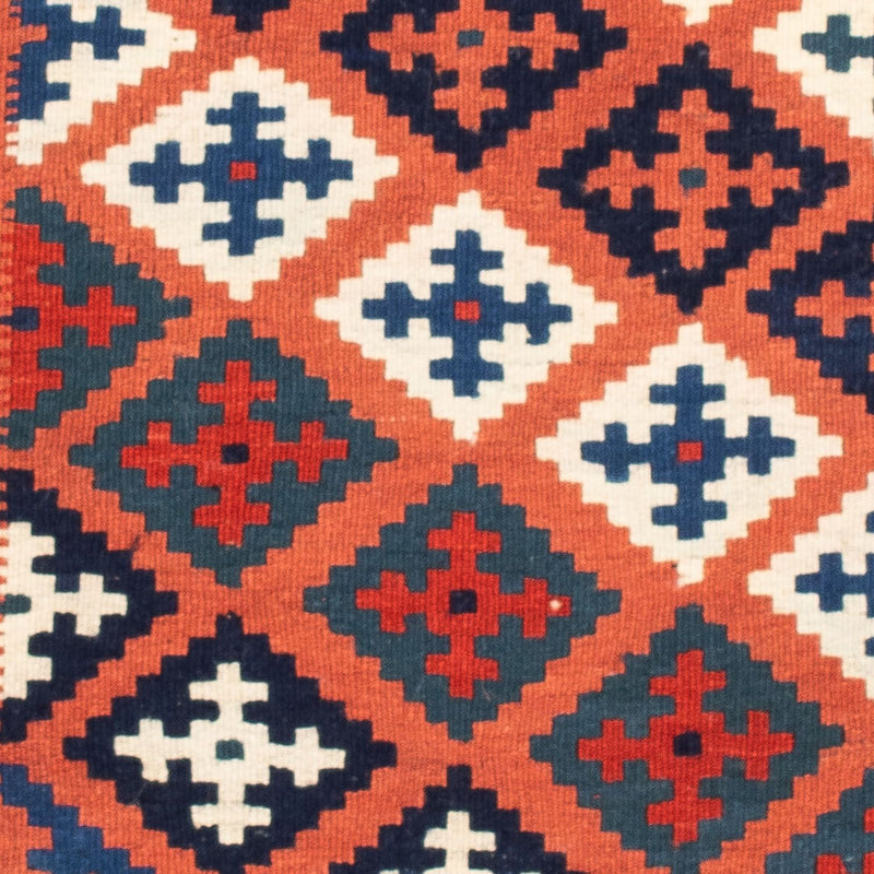 Tapis Kelim - Oriental carré  - 100 x 96 cm - bleu
