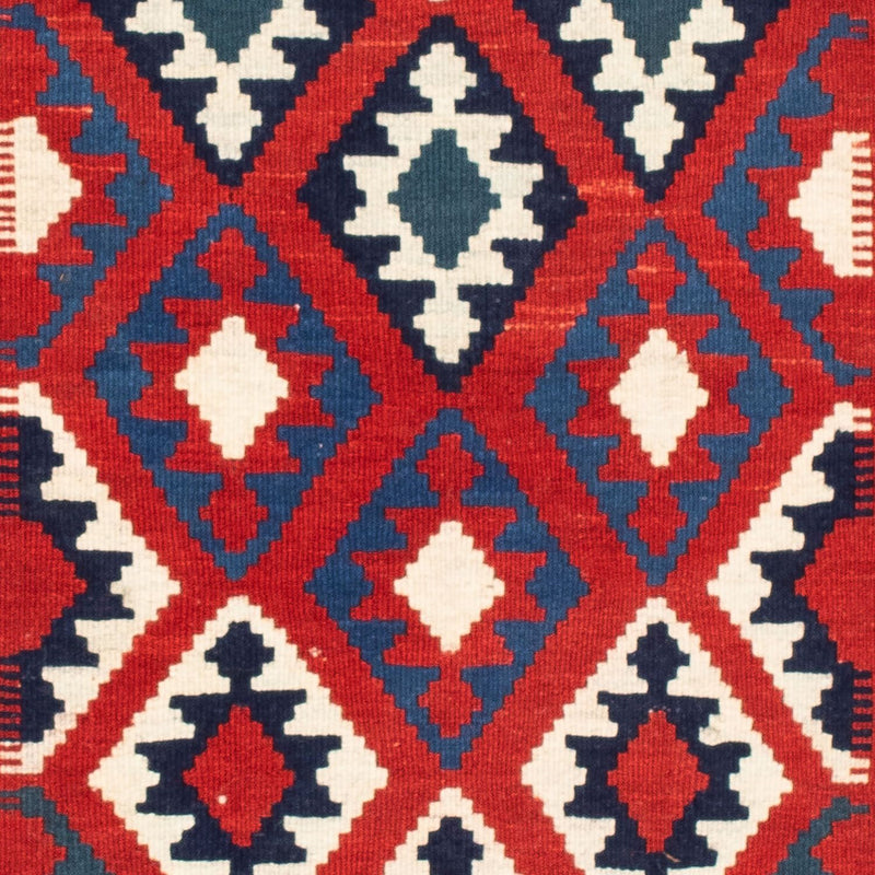 Tapis Kelim - Oriental carré  - 104 x 103 cm - bleu foncé