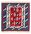 Tapis Kelim - Oriental carré  - 104 x 100 cm - bleu foncé