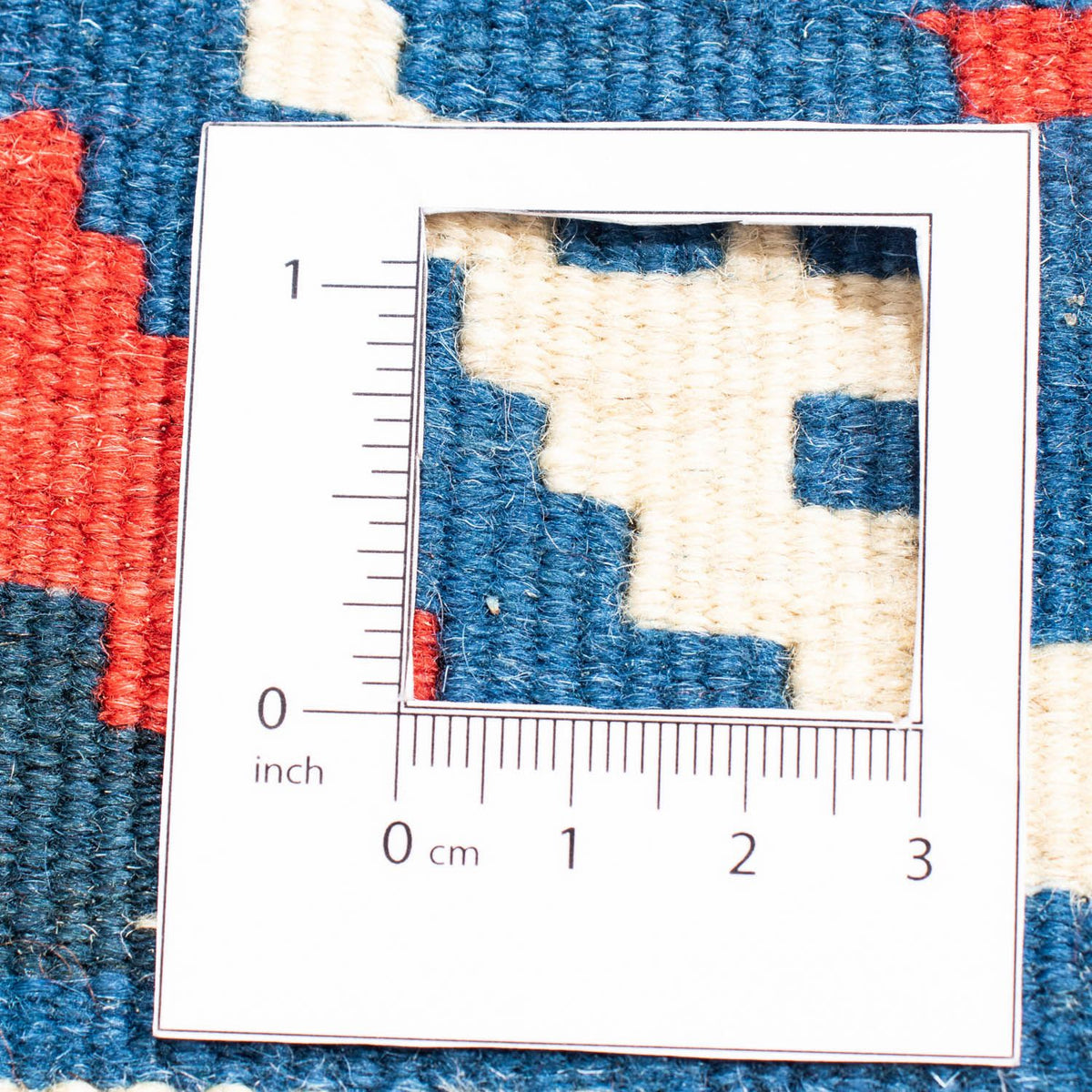 Tapis Kelim - Oriental carré  - 102 x 100 cm - bleu