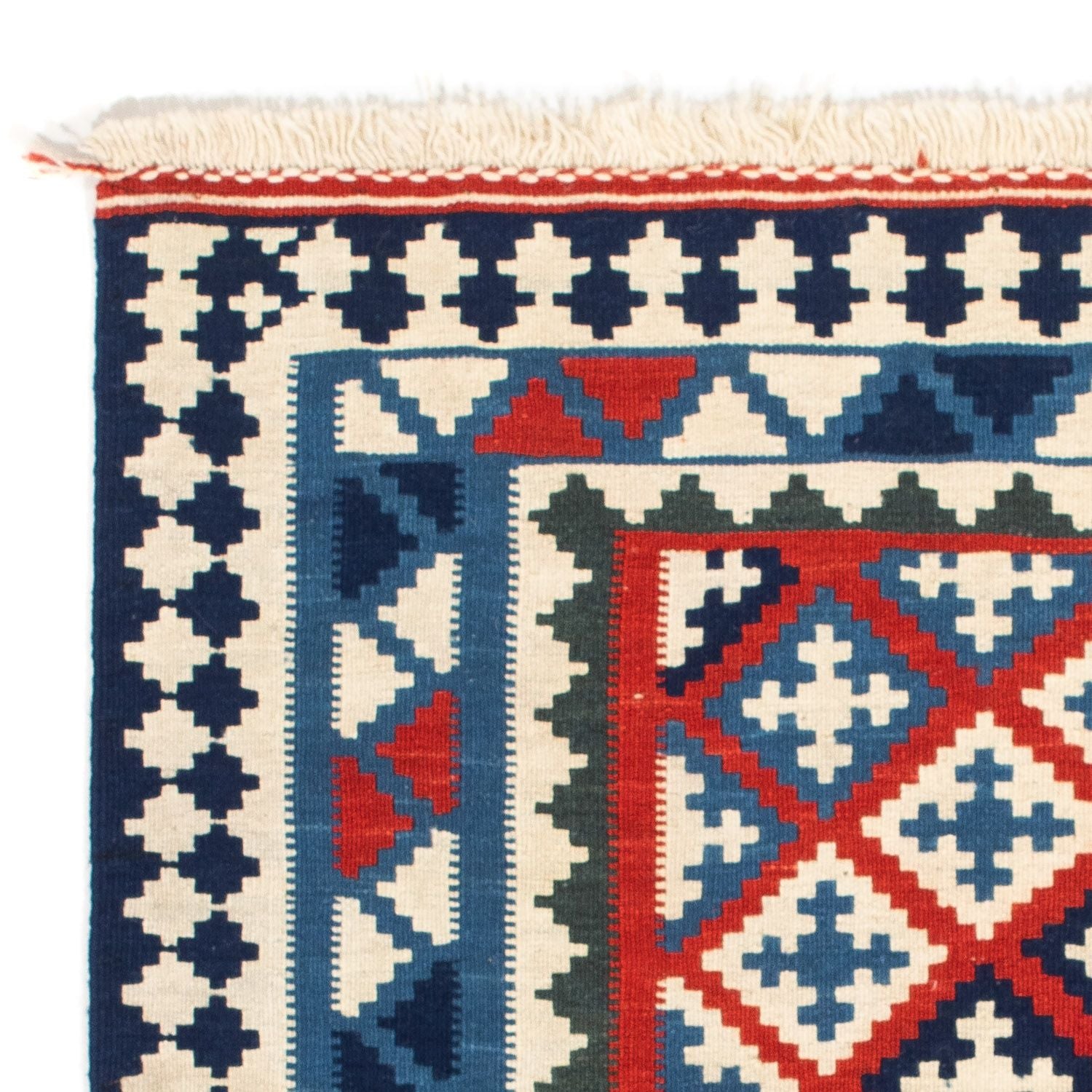 Tapis Kelim - Oriental carré  - 100 x 100 cm - bleu