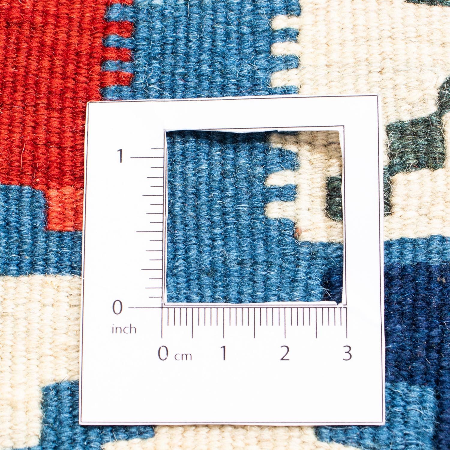 Tapis Kelim - Oriental carré  - 100 x 100 cm - bleu