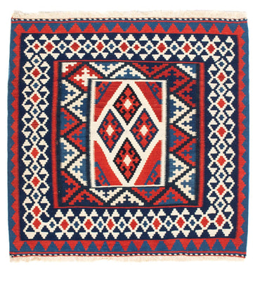 Tapis Kelim - Oriental carré  - 100 x 100 cm - rouge
