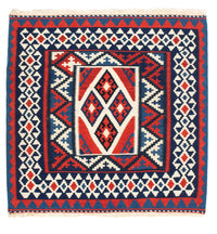 Tapis Kelim - Oriental carré  - 100 x 100 cm - rouge