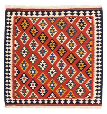 Tapis Kelim - Oriental carré  - 106 x 103 cm - rouge