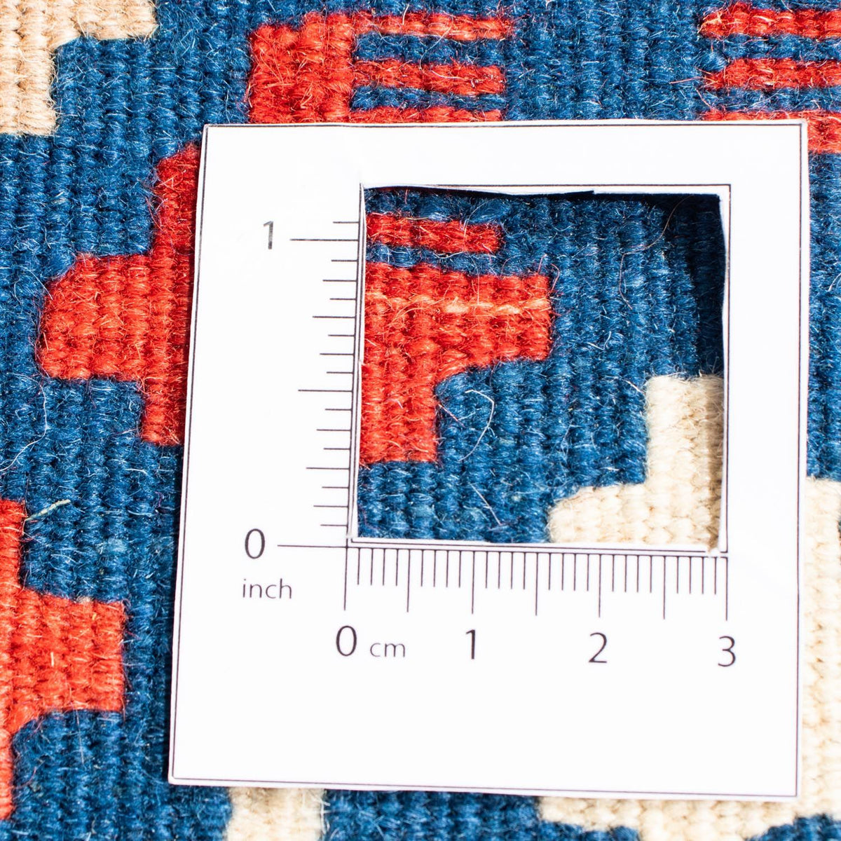 Tapis Kelim - Oriental carré  - 104 x 103 cm - bleu