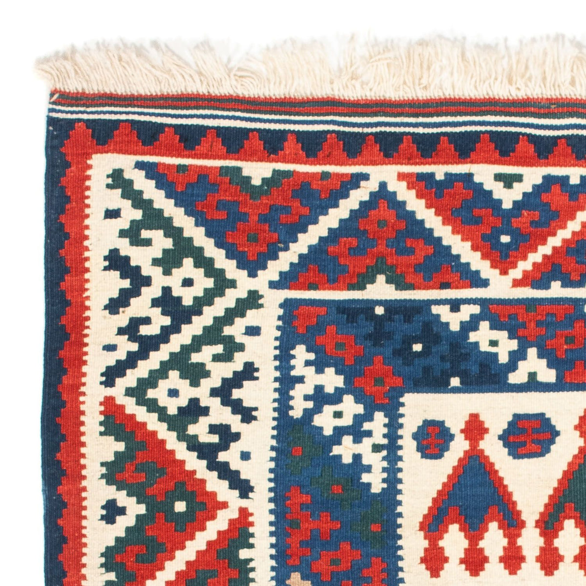 Tapis Kelim - Oriental carré  - 101 x 101 cm - beige