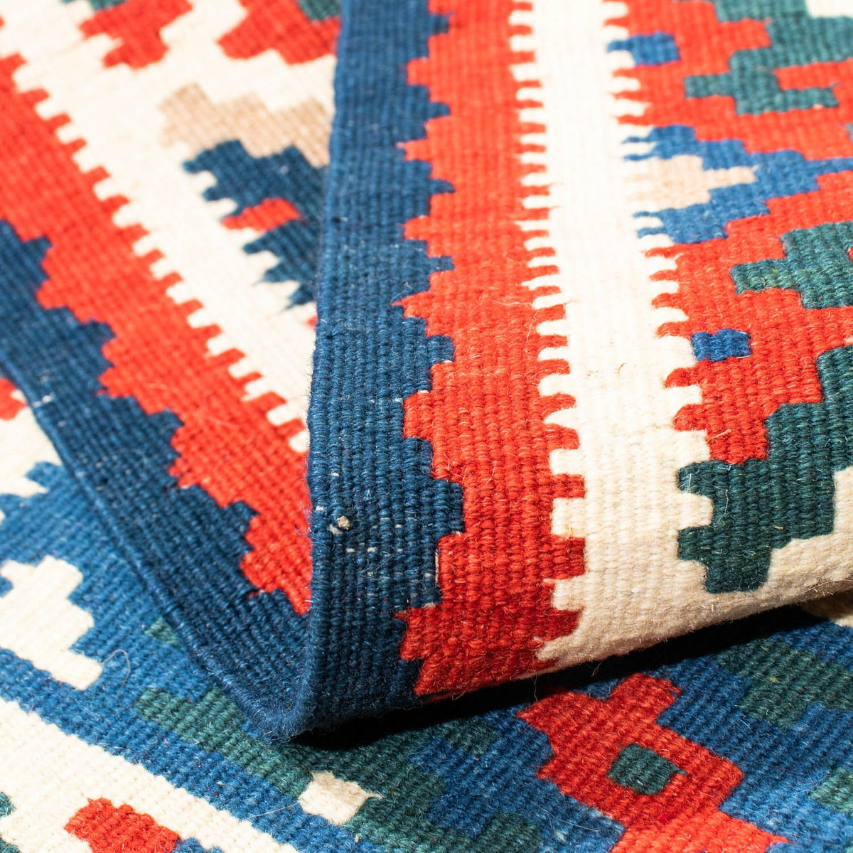 Tapis Kelim - Oriental carré  - 101 x 101 cm - beige